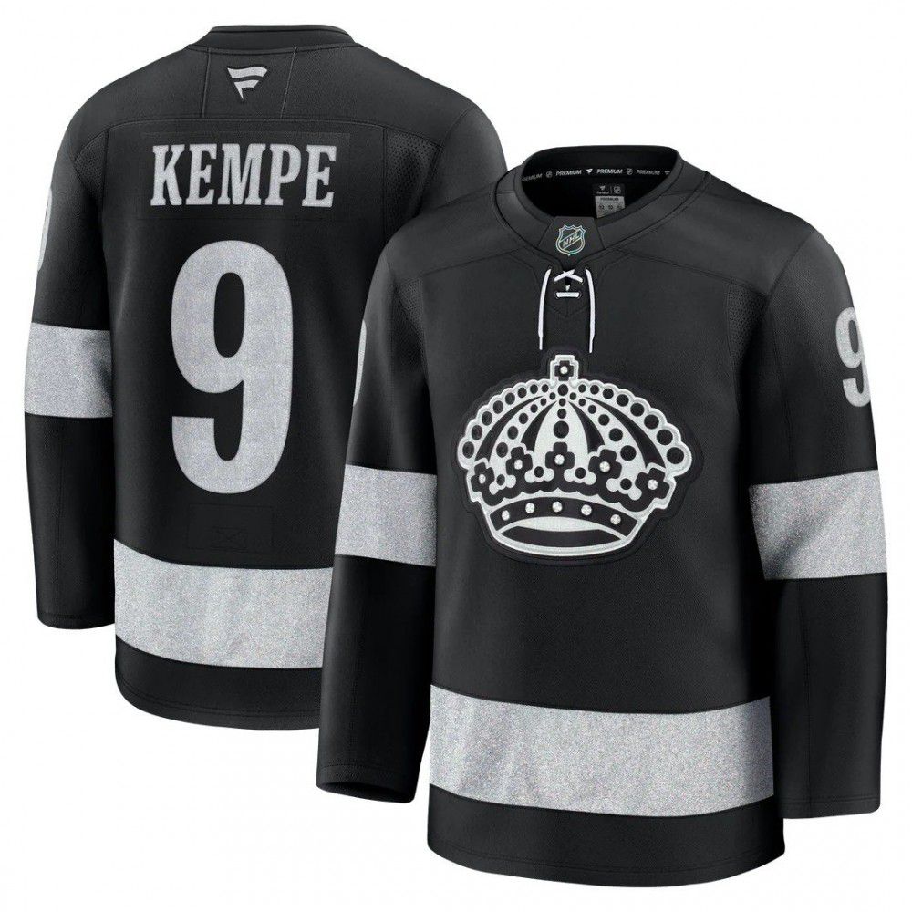 Adrian Kempe Los Angeles Kings Alternate Premium Jersey - Black-Pro Kit Vault | Brand New 26/27 Sports Jerseys